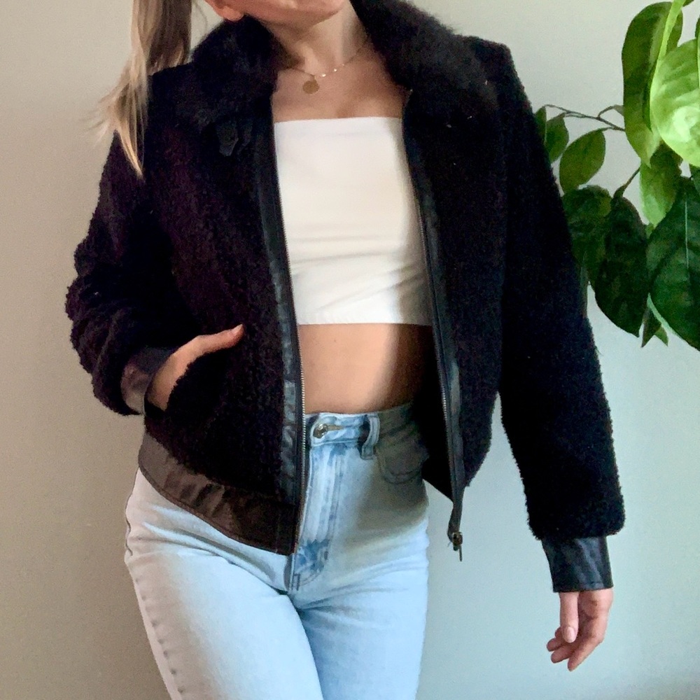 William Rast Black Teddy Jacket